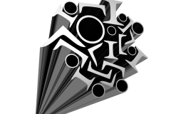 Technology background - metal profiles